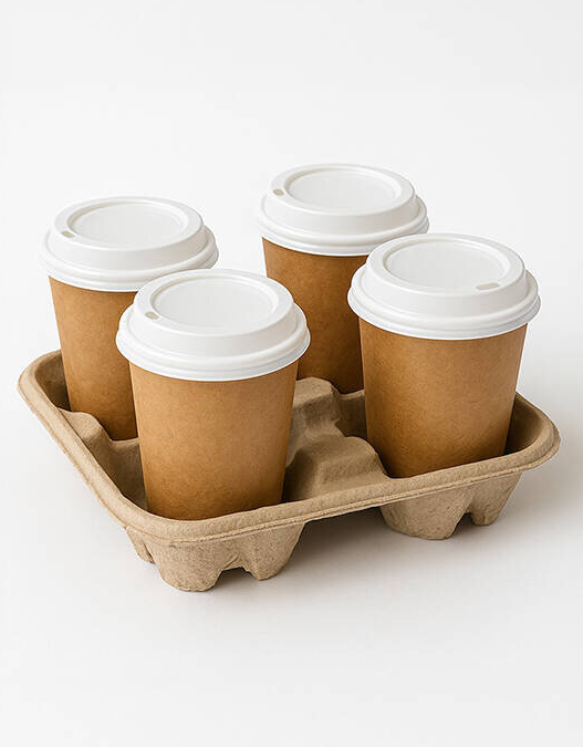 Porte-gobelets en carton pour 4 tasses Dès 240 pièces.