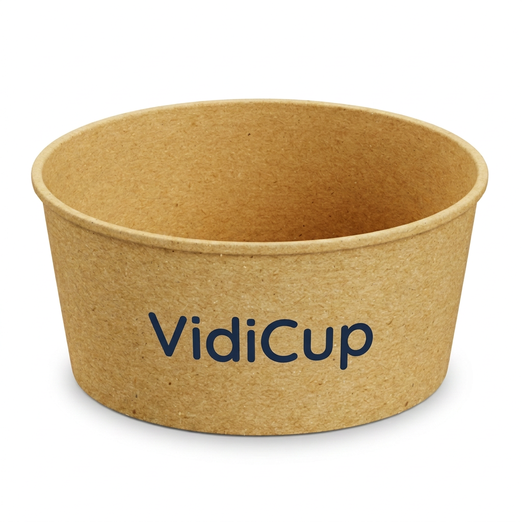Saladier en carton kraft 750 ml personnalisé VidiCup